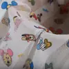 Tela para Ropa de Sol al Aire Libre de Poliéster con Estampado de Puntos, Malla Transpirable con Sensación de Frescura, Estampado de Dibujos Animados para Niños