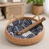 Ninho de palha artesanal para pet, ninho de gato, ninho de cachorro, adequado para todas as estações, resistente ao desgaste e a arranhões, cama de dormir de gato trançada, suprimentos para animais de estimação no atacado
