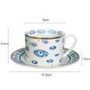 Taza con Cara Taza de Café Plato Traje Cerámica Taza de Agua Estilo Europeo Creativo Vajilla para el Hogar Taza para Té de la Tarde Regalo