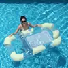 Hamaca inflable de 4 tubos, venta directa transfronteriza, para entretenimiento acuático, reclinable, cama flotante con respaldo plegable de red y explosión flotante.