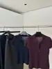LOVESTOR Camisa Polo de Tricô com Meio Botão Homem de Papel Manga Curta Versátil para o Dia a Dia Lã Acetato Toque Macio