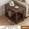 Mesa Pequena, Mesa Lateral de Sofá, Mesa de Centro Pequena Simples de Camada Dupla, Rack de Armazenamento de Mesa de Cabeceira Simples para Casa de Aluguel, Apartamento Pequeno