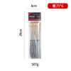 Serie Medio Oriente Paquete de 6 Juego de Cubiertos de Acero Inoxidable Corona Diamante Estrella Chapado en Oro Real Cuchillo Tenedor Cuchara para Comida Occidental Bolsa de PVC