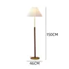 Luminária de Chão de Noz Nórdica com Decoração Plissada, Luminária de Sala de Estar Estilo Americano em Latão, Luminária de Homestay Retro Vintage de Luxo Leve