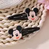 Pinza de clips para el pelo de Mickey con lazo y saludo para niños, pinza Bb para niñas, pinza de lunares para flequillo roto, pinza linda para flequillo de niñas, pinza para el pelo, pinza para el pelo