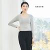 Oferta Especial de Liquidación ~ Ropa de Entrenamiento de Danza Top para Mujer Entrenamiento Corporal Danza Latina Yoga Negro Manga Corta