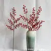12 Bolas Fruta Grande Simulación Bayas de Acebo Fruta del Dinero Fruta Roja Baya Roja Arreglo Floral Decoración Jarrón Arreglo Floral Paisajismo Hogar