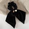 Cinta para el pelo con lazo de terciopelo elegante retro, elegante cinta para el pelo que combina con todo, cuerda para el pelo de alta calidad, aro para el pelo, tocado