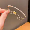 Pulsera Abierta de Doble Capa de Serpiente con Circonita Transfronteriza de Lujo Ligero de Nicho de Gama Alta Moda Exquisita Pulsera de Moda para Mujeres