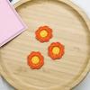 Material para accesorios de cabello diy 3.5cm flor de lana de color bolsa accesorios para ropa accesorios para ropa