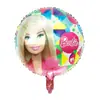Balão de Folha de Alumínio Novo Estilo Boneca Barbie 18 polegadas Festa de Aniversário Balão de Folha de Alumínio de Boneca Barbie Dupla Face