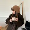 Atacado 25 Anos Outono e Inverno Novo Tiro Real Veludo Costura Estampa de Leopardo Chapéu Lei Feng Doce para Mulheres Proteção Auricular para Ciclismo