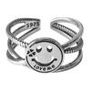 Anillo de buena suerte con sonrisa de Dongdaemun de Corea del Sur para mujer, personalizado, de moda, para todo tipo de combinaciones, anillo abierto para dedo índice, anillo de moda
