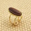Moda Europea y Americana Popular Retro Anillo Geométrico Ovalado de Acero Inoxidable Anillo Abierto para Mujeres Accesorios de Lujo Ligero y de Alta Gama