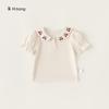 Ropa para Niños Youbao Camiseta de Manga Corta de Verano para Niñas Atuendo Elegante Dibujo Animado Cereza Superior Fina Camiseta Básica para Bebé Camiseta para Niños Pequeños
