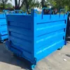 Caja de Residuos Montacargas Industrial de Alta Resistencia Caja de Virutas de Hierro Apertura Inferior Metal Auto-Descargable Caja de Recolección de Residuos de Taller