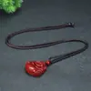 Colgante original de cinabrio, estilo corazón de cinabrio dorado púrpura, colgante con cierre de princesa, para hombres con Guanyin, para mujeres con Buda, amuleto de año de nacimiento