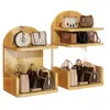 Artefacto de Almacenamiento de Bolsos Puerta de Entrada del Hogar Escritorio Múltiples Capas Cuero Bolso Bolso de Mano Estante de Exhibición Estante de Exhibición de Bolsos