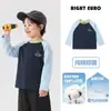 Camiseta de Manga Larga Rayada para Niños Camiseta Básica de Otoño Ropa Infantil Nuevas Camisetas de Otoño y Primavera