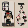 Funda de teléfono de muñeca para niña adecuada para Samsung S26ultra silicona s25plus con cadena para colgar s24 alto valor estético 23 juegos