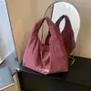 Bolsa Tote Perezosa Estilo Coreano para Mujer Verano 2025 Simple Cuadros Letra Clase Viaje Hombro Axila Bolso de Moda