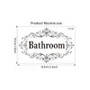 Ph2705 Bem-vindo Banheiro Lavanderia Família Placa em Inglês Adesivo de Porta Transfronteiriço Removível Adesivo Decorativo de Porta