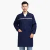 Ropa de Trabajo Azul Transfronteriza, Ropa de Protección Laboral para Transporte, Ropa a Prueba de Polvo de Manga Larga con Tira Reflectante, Overoles de Fábrica con Texto Impreso