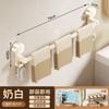 Toallero con ventosa Barra para toallas sin perforaciones Estante de almacenamiento de doble barra/barra sencilla Colgador para inodoro, baño, pared