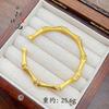 Pulseira de bambu escovado com diamante de areia antiga e retenção de cor de mesmo estilo da Gold Store para mulheres, nova pulseira de bambu chinoiserie por atacado