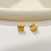 Pendientes de Botón Pequeños de Metal Cepillado Moda Versátil Joyería para Orejas de Viaje Lujo Ligero Accesorios Coreanos Elegantes