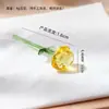 Cristalería Zibo Flores Eternas Puras Hechas a Mano, Rosas, Flores Artificiales, Arreglos Florales, Adornos de Jarrón de Cristal, Decoración de Escritorio de Oficina