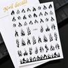 Calcomanías de Uñas de Llama de Mariposa de Venta Caliente Transfronteriza Estampado en Caliente 3D Adhesivo Autoadhesivo Calcomanías de Uñas Dulce Chica Cool Calcomanías de Arte de Uñas