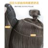 Nueva Pieza Única Francesa Cabello Largo en Forma de V Ligeramente Rizado Hebilla Interna Cabello Artificial Invisible Sin Rastro Extensiones de Cabello Esponjoso para Aumentar el Volumen del Cabello
