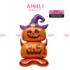 Globos de papel de aluminio de Halloween transfronterizos, con diseños de calavera de pie, momia y fantasma, para decoraciones espeluznantes de fiestas de Halloween