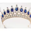 Accesorios europeos y americanos para vestido de novia Corona gota Diamante Princesa actuación diadema de cumpleaños Corona punto al por mayor