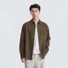 También Parar Camisa de Manga Larga Otoño 2026 Hombres Tacto Cepillado Caída Camisa de Manga Larga Tacto de Alta Gama Camisa tipo Cárdigan
