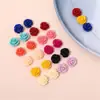12mm Colorido Botão de Rosa Rosa Claro Contas DIY Material para Acessórios de Joias de Orelha Colar Pulseira