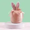 Bolsa de Dulces de Boda de Terciopelo con Orejas de Conejo Caja de Frutas para Dulces de Boda Regalo de Acompañamiento de Boda Bolsa de Regalo de Retorno de Boda