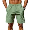 Transfronteiriço 2025 Shorts Masculinos de Linho Americano Verão Finos Amazon Praia Casual Soltos Shorts de Cinco Pontos para Homens Usarem Fora