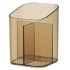 D2052 Caixa Organizadora Simples para Canetas de Maquiagem Acrílico Transparente Marrom para Desktop Porta-Lápis de Sobrancelha Pincel de Maquiagem Recipiente para Batom
