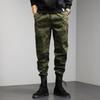 Macacão de algodão para primavera e outono marca de moda masculina legging funcional multi-bolsos solta calça casual versátil da moda masculina