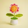 Pequeños Regalos Inspiradores, Adornos de Ramo de Girasol, Decoraciones de Escritorio, Flores Tejidas, Examen de Ingreso a la Preparatoria Ritual Regalos de Graduación