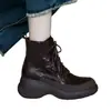 Giant usa botines piel suave baja estatura casual buen cordones zapatos pequeños de piel mujer otoño nuevo suela plataforma 2026 cómodos