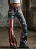 Pantalones de Campana Estilo Nuevo para Mujer, Pantalones Largos de Mezclilla Sintética, Punk Retro, Comercio Exterior, Ropa de Mujer Amazon, Venta Caliente en Sitio Independiente
