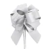 Amazon transfronterizo 50 bolas grandes de flor de bola esmerilada con purpurina flor de regalo de Navidad empaque de flores fiesta navideña cinta de flor