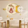 Pintura Decorativa de Restaurante Estilo Moderno Simples com Relógio, Arte de Parede com Fundo de Pedra e Arenito Pintura para Pendurar na Parede