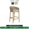 Mesa y Sillas de Teca para Exteriores Patio de Villa B&B Mesa de Comedor de Madera Maciza Jardín al Aire Libre Una Mesa Seis Sillas Combinación de Muebles de Madera Maciza