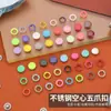 Em Estoque 9,5mm Aço Inoxidável Colorido Oco Sólido Botões de Pressão de Cinco Garras Acessórios para Roupas Fechos de Pressão Roupas de Bebê Botões de Pressão Escondidos