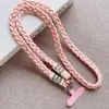 Cordón Trenzado de Tres Hilos Gruesos Adecuado para Bolso Funda de Teléfono Móvil Cuerda Larga Cruzado Cola de Caballo Cuerda de Cáñamo de Nylon
