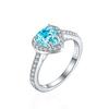Nuevo anillo de amor de plata de ley 925 de 1 quilate con corte Flor de Hielo Llama en forma de corazón, lujo de alta calidad, tesoro colorido, diamante de alto carbono para mujer